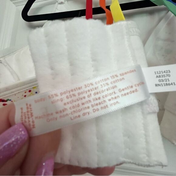 New, Cacique Cotton Collection Paint Splatter Unlined Full Coverage Wireless Bra - Picture 8 of 9